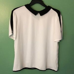 White and Black Blouse